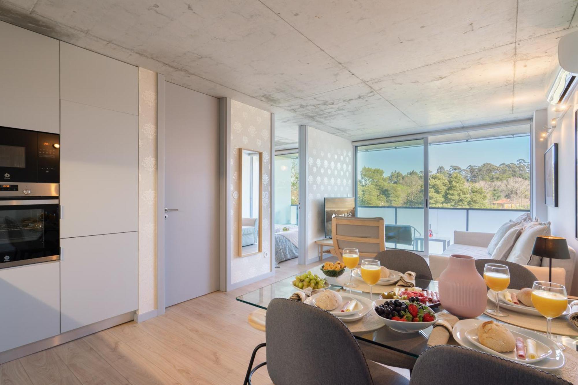 Host Wise - Luxurious Impressive Apartment - Balcony And Pool Vila Nova de Gaia Rum bild