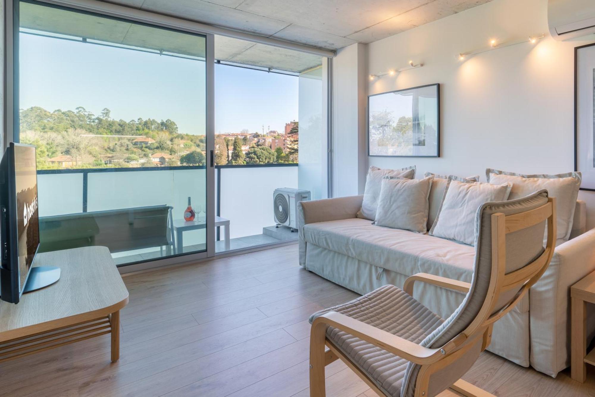 Host Wise - Luxurious Impressive Apartment - Balcony And Pool Vila Nova de Gaia Rum bild